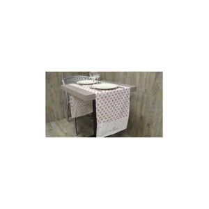 ATELIER DE LA DECO Chemin de table blanc avec broderie romantique - - Publicité ATELIER DE LA DECO Chemin de table blanc avec broderie romantique - - Publicité