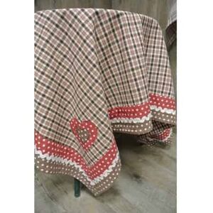 ATELIER DE LA DECO Nappe à carreaux et encadrement à petits pois - - Publicité ATELIER DE LA DECO Nappe à carreaux et encadrement à petits pois - - Publicité