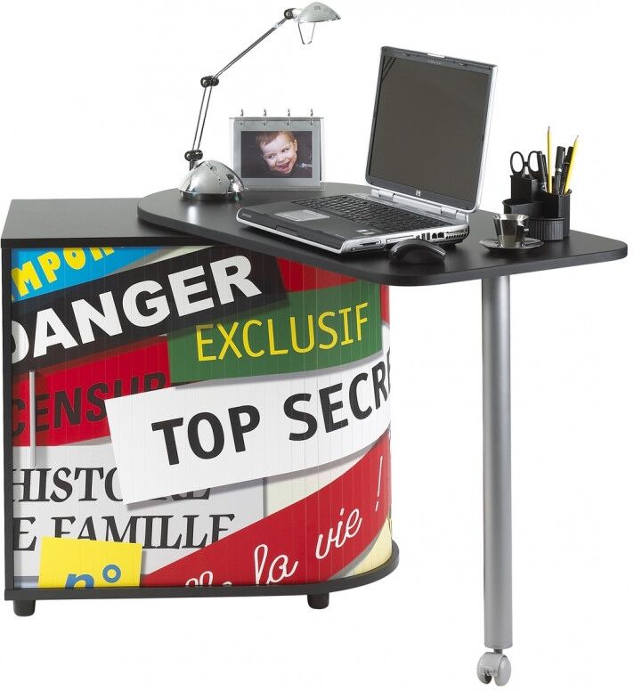Simmob Bureau Pivotant Noir et Meuble de Rangement Simmob Bureau Pivotant Noir et Meuble de Rangement