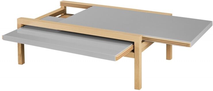 Beaux Meubles Pas Chers Table Basse Extensible Chêne Taupe 110 cm