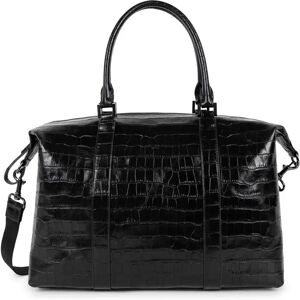 Lancaster Sac 48h en cuir Croco Homme Lancaster Noir