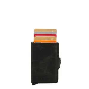 Secrid Porte-cartes aluminium et cuir Twinwallet - 14 cartes Noir