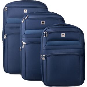 Bemon Lot de 3 valises 55 - 65 - 75 cm - Bemon Bleu