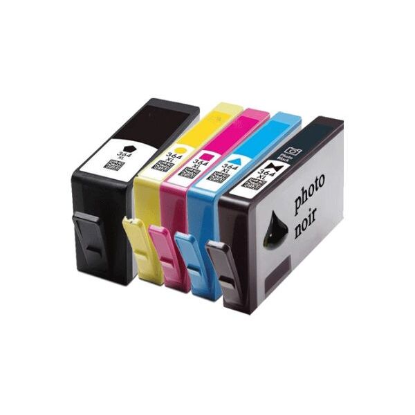 Compatible Cartouche HP 364XL - Pack 5 cartouches Haute capacité (avec noire photo) - 5 couleurs