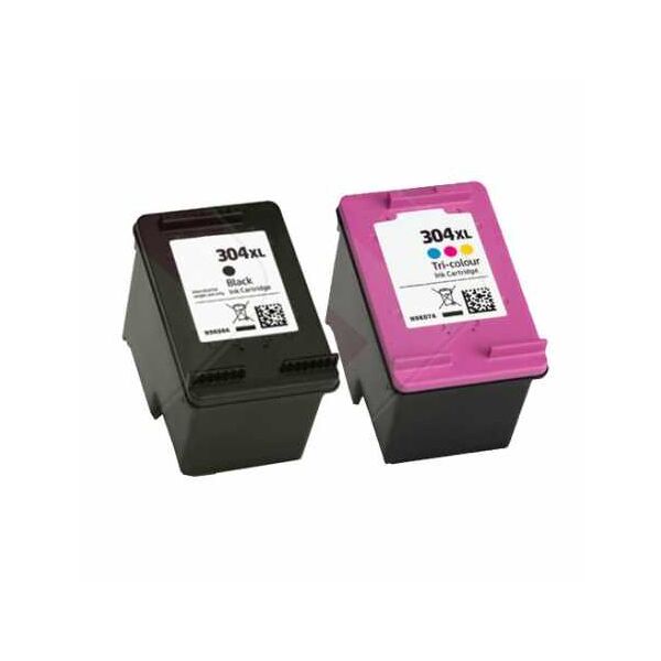 Compatible HP ENVY 5055 All-ln-One, Pack cartouches pour 304XL - 4 couleurs