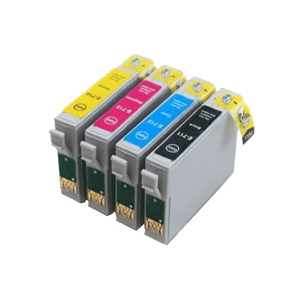 Compatible Epson Stylus Office B40W, Pack cartouches pour T0711/T0712/T0713/T0714 - 4 couleurs