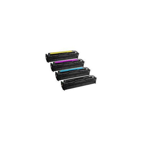 Compatible HP Color LaserJet CP1500 SERIES, Pack toners pour CB540A/CB541A/CB542A/CB543A - 4 couleurs