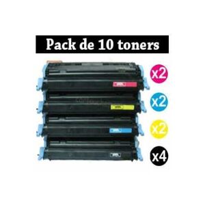 Compatible HP LaserJet 2600N, Pack toners pour Q6000A/Q6001A/Q6002A/Q6003A - 4 couleurs