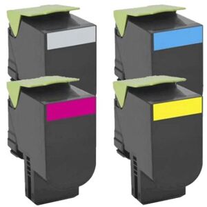 Compatible Lexmark CX 310N, Pack toners pour PACK 802S - 4 couleurs