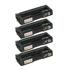 Compatible Ricoh Aficio SP-C240DN, Pack toners pour 407642/407643/407644/407645 - 4 couleurs