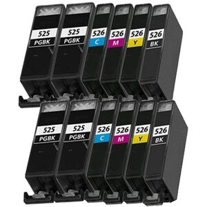 Compatible Canon iX 6500, Pack cartouches Canon PGI525/CLI526 - 5 couleurs