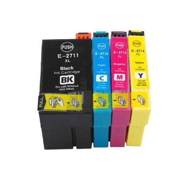 Compatible Epson WorkForce WF 3620DWF, Pack cartouches pour T2715 - 4 couleurs