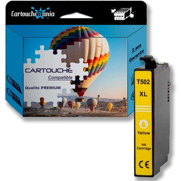 Compatible Epson WorkForce WF 2880DWF, Cartouche d'encre pour C13T02W44010 - Jaune