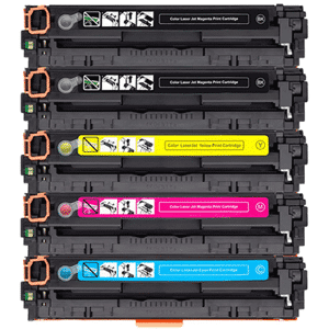 Compatible HP LaserJet Pro 200 COLOR MFP-M276N, Pack toners pour CF210X/CF211X/CF212X/CF213X - 4 couleurs - Publicité