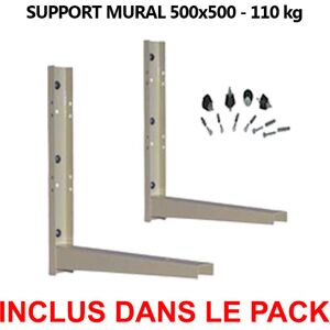 AGFRI Jeu de supports equerre mural 500 mm 110 kg