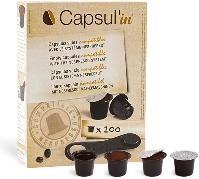 Nespresso Capsules Nespresso® compatibles vides Capsul'in x 100 Nespresso Capsules Nespresso® compatibles vides Capsul'in x 100