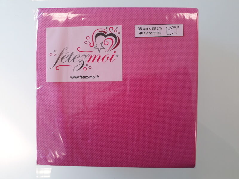 40 Serviettes Fushia 2 plis 38x38cm - Fetez-moi 40 Serviettes Fushia 2 plis 38x38cm - Fetez-moi