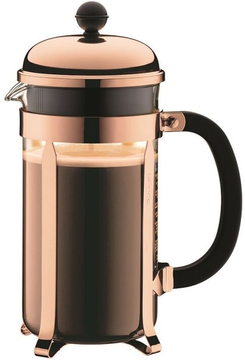 Cafetière à piston CHAMBORD BODUM® 8 tasses 1 l cuivre Cafetière à piston CHAMBORD BODUM® 8 tasses 1 l cuivre