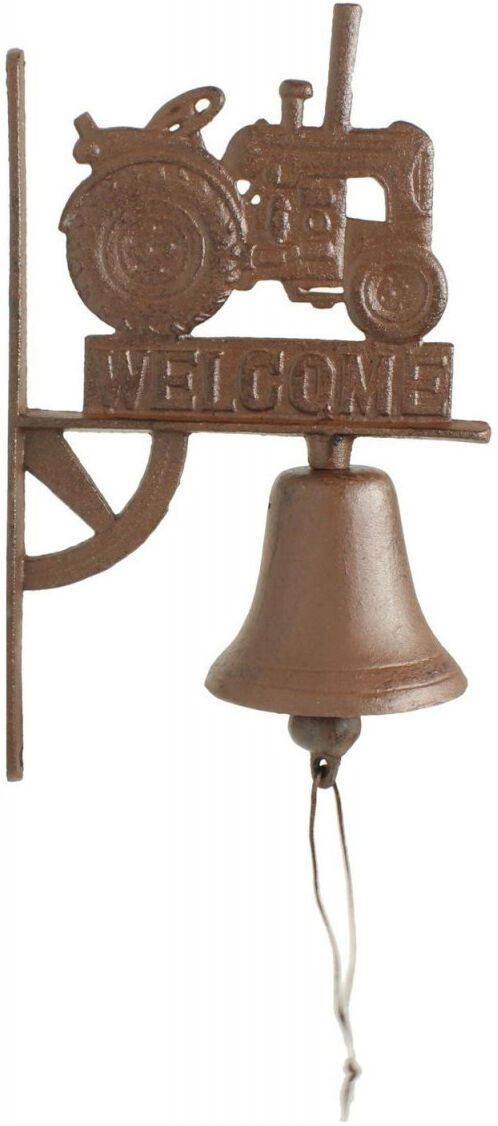 Décoration d'Autrefois Cloche Tracteur Welcome Fonte - Marron Décoration d'Autrefois Cloche Tracteur Welcome Fonte - Marron
