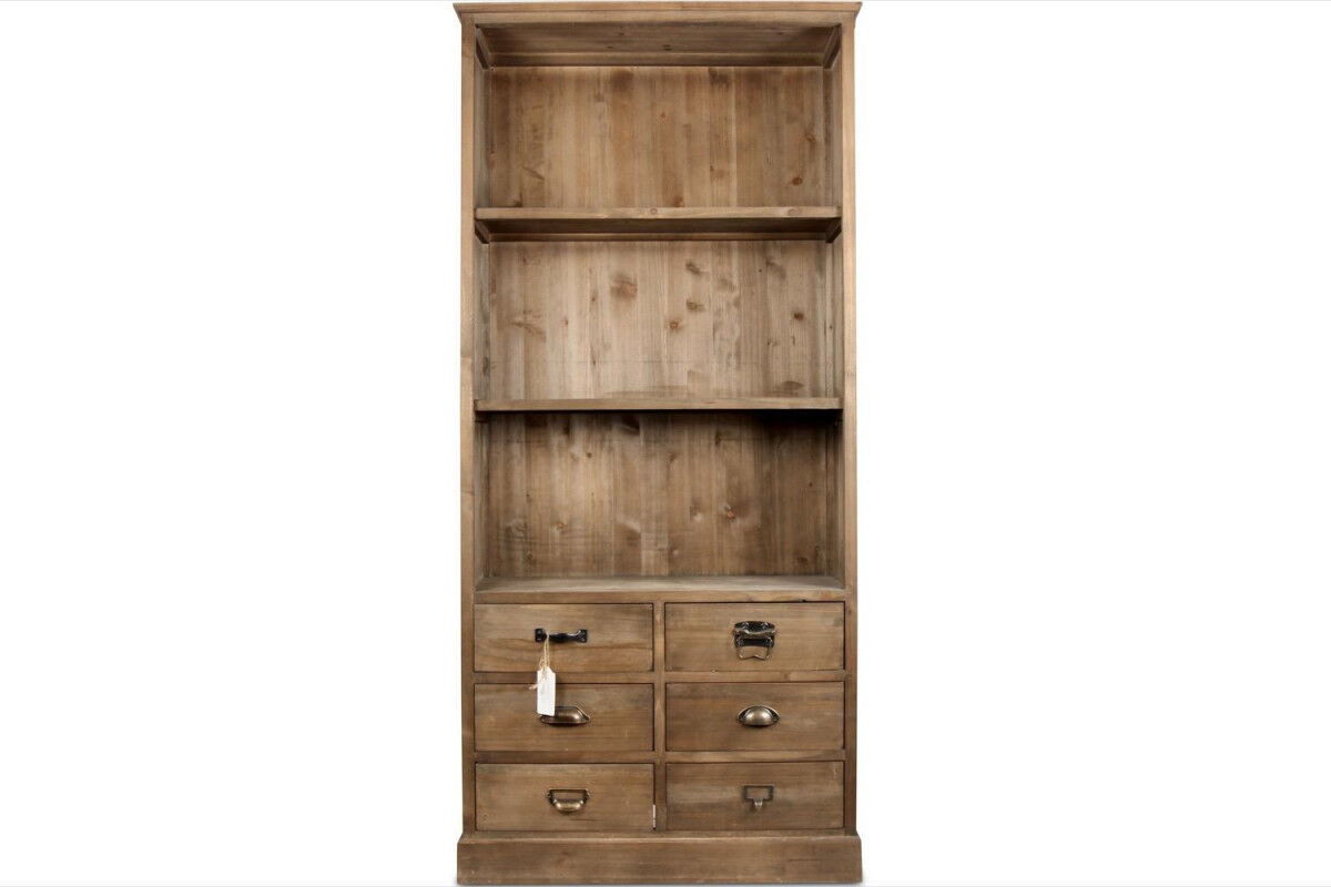 Décoration d'Autrefois Buffet Vaisselier Rangement Bois 6 Tiroirs 78x34x168cm - Marron Décoration d'Autrefois Buffet Vaisselier Rangement Bois 6 Tiroirs 78x34x168cm - Marron