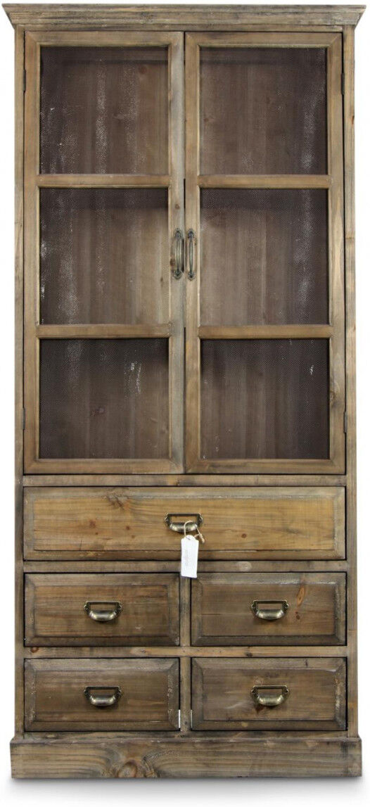 Décoration d'Autrefois Buffet Vaisselier Rangement Bois 5 Tiroirs 81x35x169cm - Marron Décoration d'Autrefois Buffet Vaisselier Rangement Bois 5 Tiroirs 81x35x169cm - Marron