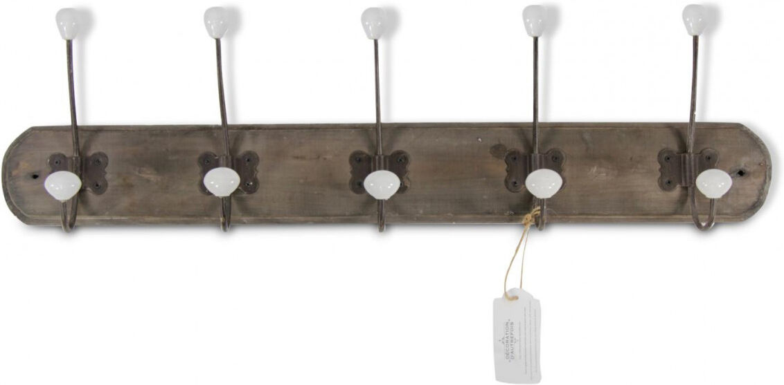 Décoration d'Autrefois Patère Portemanteau Bois 10 Accroches 74x21x10cm - Marron Décoration d'Autrefois Patère Portemanteau Bois 10 Accroches 74x21x10cm - Marron