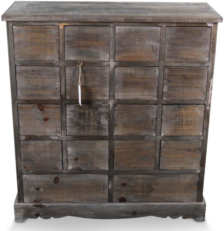 Décoration d'Autrefois Meuble Semainier Chiffonnier Grainetier Bois 18 Tiroirs Nu 92x34.5x99cm - Marron Décoration d'Autrefois Meuble Semainier Chiffonnier Grainetier Bois 18 Tiroirs Nu 92x34.5x99cm - Marron