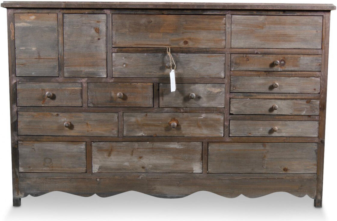 Décoration d'Autrefois Meuble Semainier Chiffonnier Grainetier Bois 17 Tiroirs Nu 124x32.5x78.5cm - Marron Décoration d'Autrefois Meuble Semainier Chiffonnier Grainetier Bois 17 Tiroirs Nu 124x32.5x78.5cm - Marron