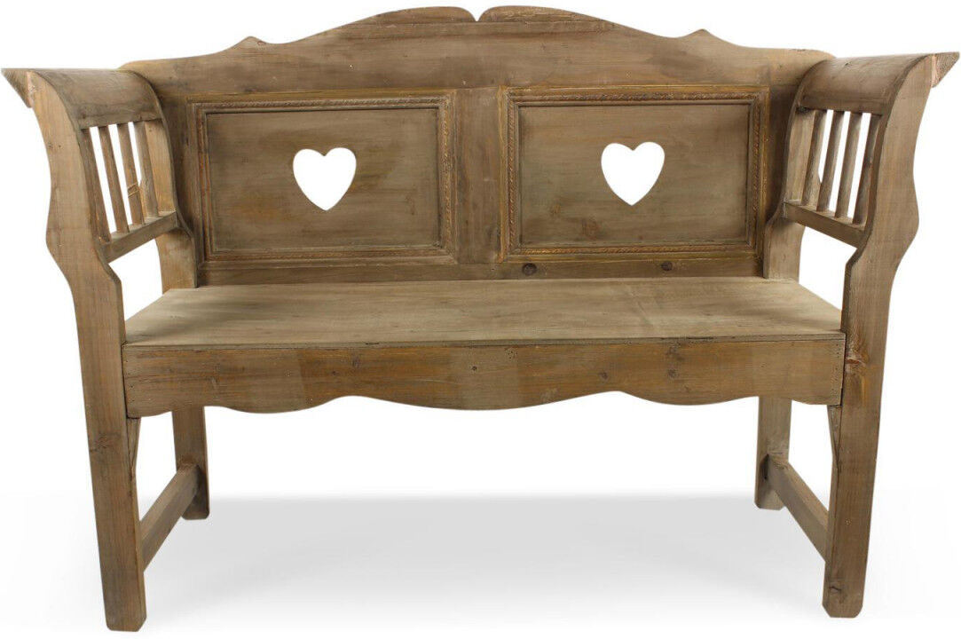 Décoration d'Autrefois Banc Bois 124x46x90cm - Marron Décoration d'Autrefois Banc Bois 124x46x90cm - Marron