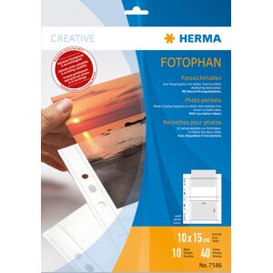 HERMA Fotophan 10x15cm Horizontal Blanc (10 feuillets)