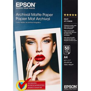 Epson Papier Photo A4 50 Feuilles Archival Mat