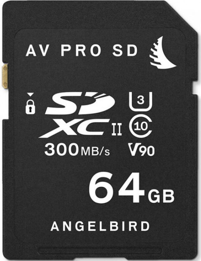 ANGELBIRD Carte SDXC Mark II AV PRO UHS-II V90 64GB 300MB/s Class 10 ANGELBIRD Carte SDXC Mark II AV PRO UHS-II V90 64GB 300MB/s Class 10