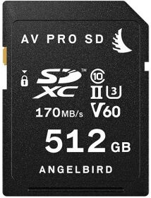 ANGELBIRD Carte SDXC AV PRO UHS-II V60 512GB 170MB/S Class 10 ANGELBIRD Carte SDXC AV PRO UHS-II V60 512GB 170MB/S Class 10