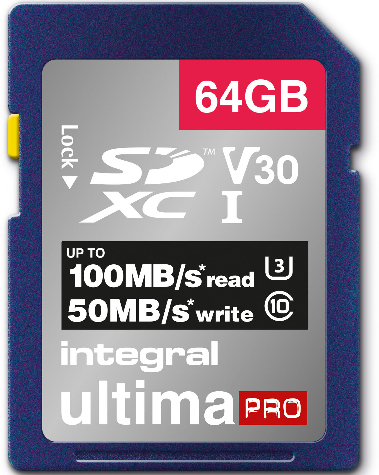 INTEGRAL Carte SDHC Ultima Pro 4K U3 64G (100MB/s) (Class 10) INTEGRAL Carte SDHC Ultima Pro 4K U3 64G (100MB/s) (Class 10)
