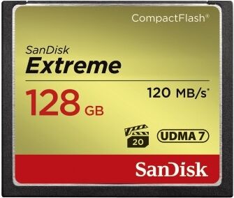 SanDisk Carte Compact Flash Extreme 128GB (120/85MB/s)