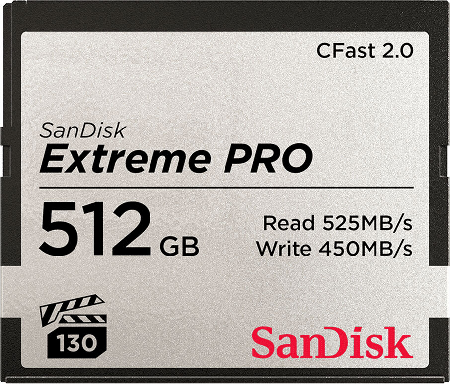 SanDisk Carte Mémoire CFAST 2.0 "Extreme Pro" 512GB VPG 130