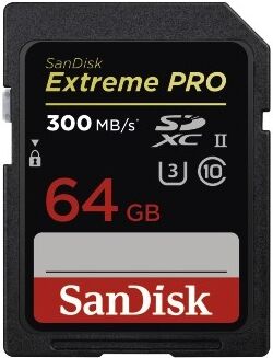 SanDisk Carte SDXC Extreme Pro 64GB UHS-2 (300MB/s) (Class 10) SanDisk Carte SDXC Extreme Pro 64GB UHS-2 (300MB/s) (Class 10)