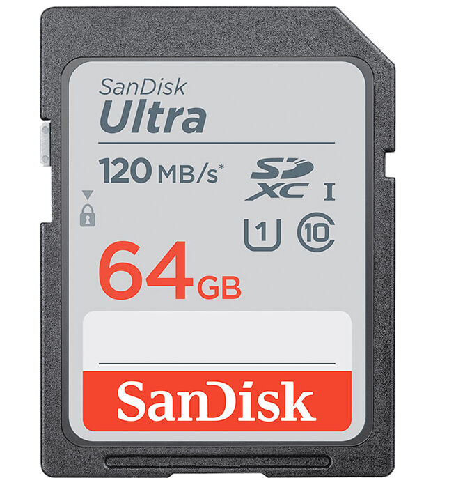 SanDisk Carte SDXC Ultra 64GB UHS-1 (120MB/s) (Class 10)