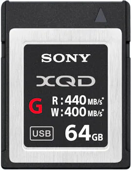 Sony Carte XQD Série G 64GB 440MB/S Sony Carte XQD Série G 64GB 440MB/S