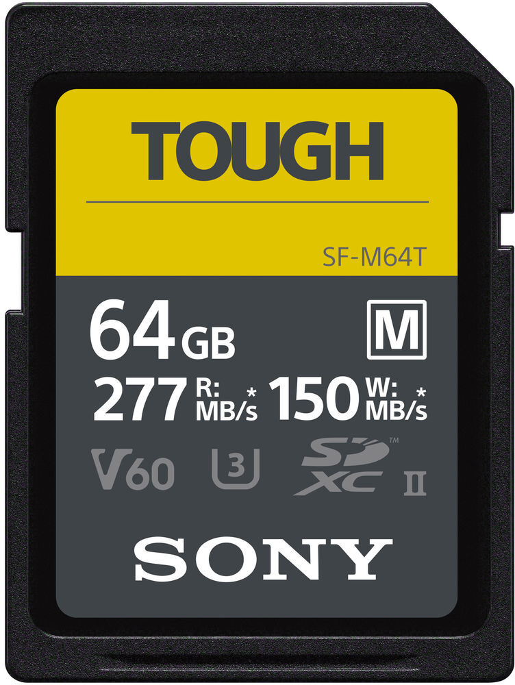 Sony Carte SDXC Tough M 64GB UHS-II R277/W150 Sony Carte SDXC Tough M 64GB UHS-II R277/W150