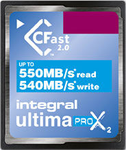 INTEGRAL Carte CFast Ultima Pro X2 128GB 3600x