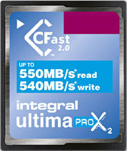 INTEGRAL Carte CFast Ultima Pro X2 64GB 3600x INTEGRAL Carte CFast Ultima Pro X2 64GB 3600x