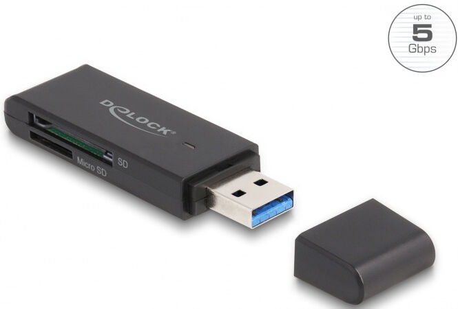DELOCK Lecteur de Carte USB pour Cartes SD et Micro SD