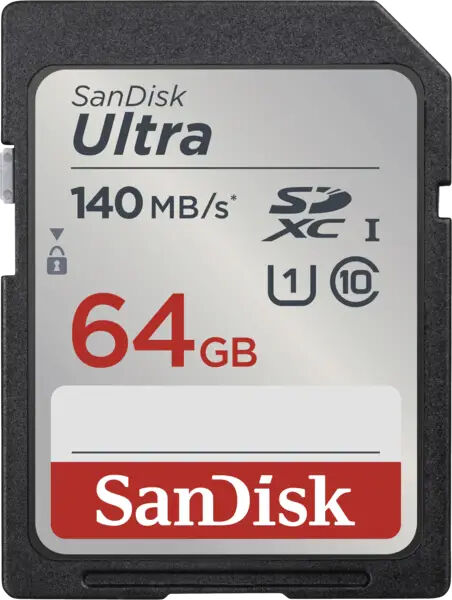 SanDisk Carte SDXC Ultra 64GB UHS-I (140MB/s)