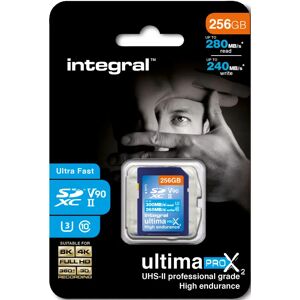 INTEGRAL Carte SD 256GB Classe 10 UHS-II V 90 R300/W265 MB/s