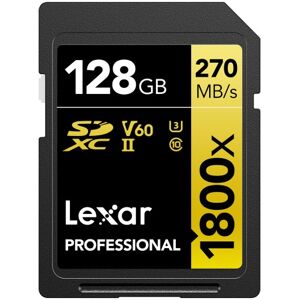 Lexar Carte SDXC 128GB Professional UHS-II (1800x) V60 Gold