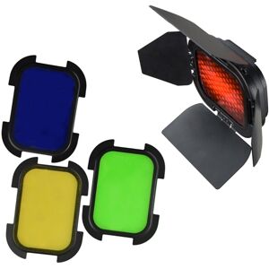 GODOX Grille Nid d'abeille + 4 Filtres Colores pour Flash AD200 BD07