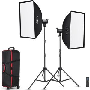 GODOX Kit 2 Torches LED SL100Bi-Color + Valise + Pieds