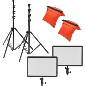 GODOX LEDP260C Kit de 2 Panneau LED avec Pieds et Sacs de Sable