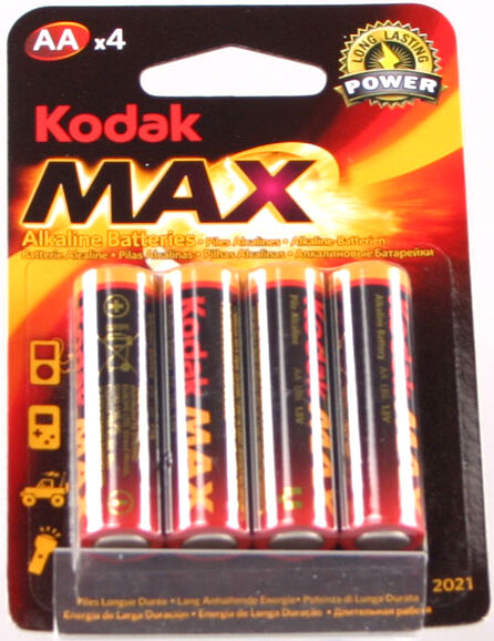 Kodak Piles Max Alcalines LR6 (Blister de 4)